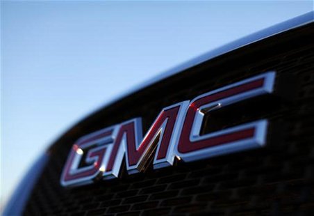 A General Motors logo is seen on a vehicle for sale at the GM dealership in Carlsbad, California January 4, 2012. REUTERS/Mike Blake A General Motors logo is seen on a vehicle for sale at the GM dealership in Carlsbad, California January 4, 2012. REUTERS/Mike Blake