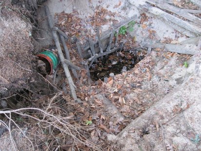 Police say this appears to be a hand dug well for retrieving water to keep the plants hydrated. Police say this appears to be a hand dug well for retrieving water to keep the plants hydrated.