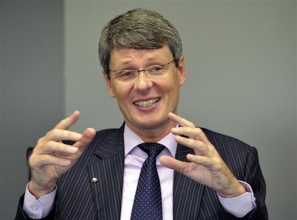 Research in Motion President and Chief Executive Officer Thorsten Heins discusses the upcoming release of BlackBerry 10 during an interview Research in Motion President and Chief Executive Officer Thorsten Heins discusses the upcoming release of BlackBerry 10 during an interview