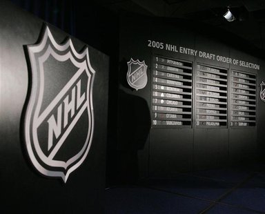 The results board at the National Hockey League (NHL) draft lottery is seen in New York July 22, 2005. REUTERS/Bruce Benentt/NHL/Pool The results board at the National Hockey League (NHL) draft lottery is seen in New York July 22, 2005. REUTERS/Bruce Benentt/NHL/Pool