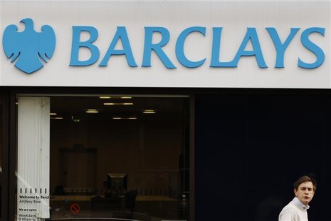 Signage for Barclays bank in London February 14, 2012. REUTERS/Luke MacGregor Signage for Barclays bank in London February 14, 2012. REUTERS/Luke MacGregor