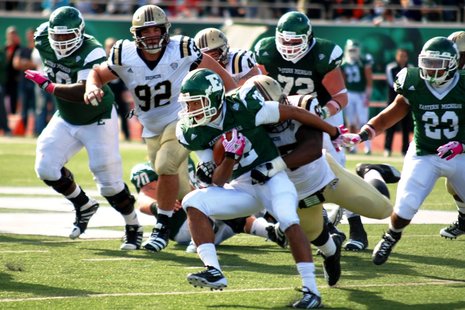 EMU vs WMU in 2011 matchup EMU won 14-10. EMU vs WMU in 2011 matchup EMU won 14-10.