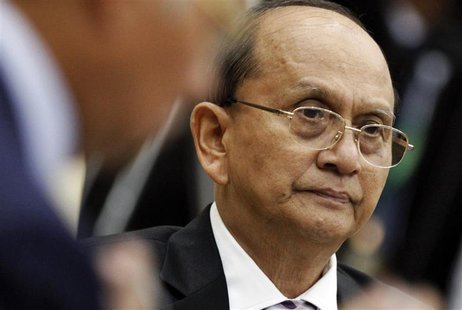 Myanmar's President Thein Sein attends a session of the 21st ASEAN (Association of Southeast Asian Nations) and East Asia summits in Phnom P Myanmar's President Thein Sein attends a session of the 21st ASEAN (Association of Southeast Asian Nations) and East Asia summits in Phnom P