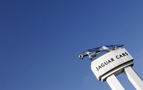 A Jaguar symbol is seen outside the Jaguar Land Rover's Halewood assembly plant in Liverpool, northern England, March 2, 2011. REUTERS/Phil A Jaguar symbol is seen outside the Jaguar Land Rover's Halewood assembly plant in Liverpool, northern England, March 2, 2011. REUTERS/Phil