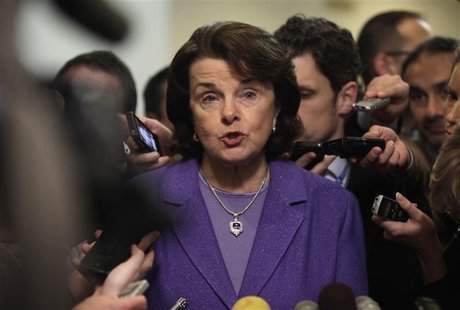 U.S. Senate Intelligence Committee chairman Senator Dianne Feinstein (D-CA) talks to the media after former C.I.A. Director David Petraeus t U.S. Senate Intelligence Committee chairman Senator Dianne Feinstein (D-CA) talks to the media after former C.I.A. Director David Petraeus t