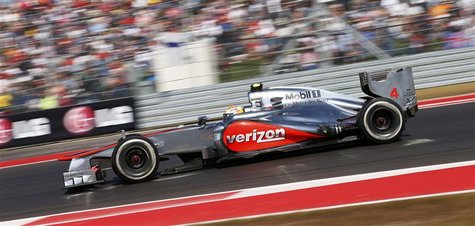 McLaren Formula One driver Lewis Hamilton of Britain drives during the U.S. F1 Grand Prix at the Circuit of the Americas in Austin, Texas No McLaren Formula One driver Lewis Hamilton of Britain drives during the U.S. F1 Grand Prix at the Circuit of the Americas in Austin, Texas No