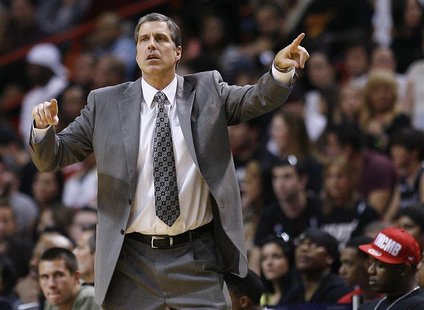 Washington Wizards' head coach Randy Wittman directs his team against the Miami Heat in the second half of their NBA basketball game in Miam Washington Wizards' head coach Randy Wittman directs his team against the Miami Heat in the second half of their NBA basketball game in Miam