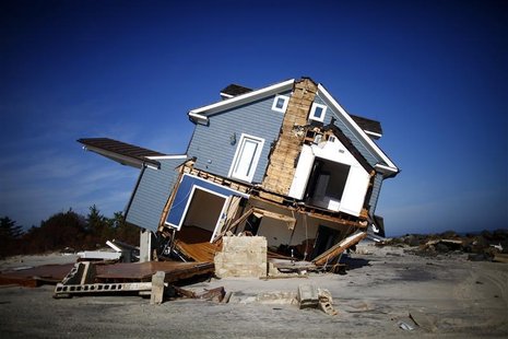 A home that was damaged by Hurricane Sandy is seen in Mantoloking, New Jersey November 12, 2012. REUTERS/Eric Thayer A home that was damaged by Hurricane Sandy is seen in Mantoloking, New Jersey November 12, 2012. REUTERS/Eric Thayer
