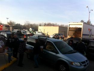 Feeding Branch County distribution at Fairfield Plaza Feeding Branch County distribution at Fairfield Plaza