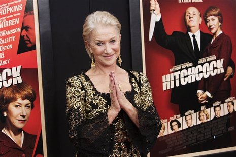 Actress Helen Mirren attends the film premiere of "Hitchcock" in New York November 18, 2012. REUTERS/Andrew Kelly Actress Helen Mirren attends the film premiere of "Hitchcock" in New York November 18, 2012. REUTERS/Andrew Kelly