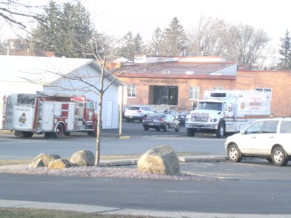 Emergency Vehicles in position around Stratford High School during bomb threat 11/20/12 Emergency Vehicles in position around Stratford High School during bomb threat 11/20/12