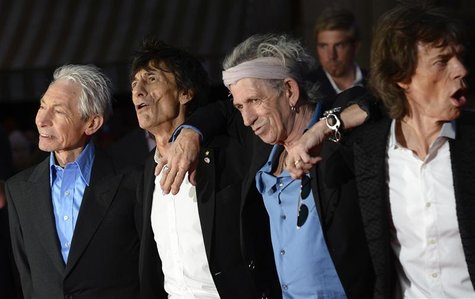 (L - R)The Rolling Stones members Charlie Watts, Ronnie Wood, Keith Richards and Mick Jagger arrive for the world premiere of the Rolling St (L - R)The Rolling Stones members Charlie Watts, Ronnie Wood, Keith Richards and Mick Jagger arrive for the world premiere of the Rolling St