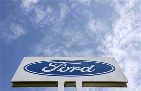 The logo of Ford Motor Co is seen at the company's assembly plant after an emergency meeting with the plant management in Genk October 24, 2 The logo of Ford Motor Co is seen at the company's assembly plant after an emergency meeting with the plant management in Genk October 24, 2