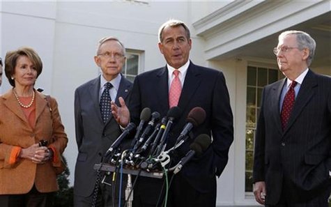 Speaker of the House John Boehner speaks to the press after a bipartisan meeting with U.S. President Barack Obama to discuss the economy in Speaker of the House John Boehner speaks to the press after a bipartisan meeting with U.S. President Barack Obama to discuss the economy in