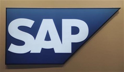 Logo of German company SAP is pictured at the CeBit computer fair in Hanover, March, 6, 2012. The biggest fair of its kind will run to March Logo of German company SAP is pictured at the CeBit computer fair in Hanover, March, 6, 2012. The biggest fair of its kind will run to March