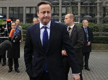 Britain's Prime Minister David Cameron arrives at the European Union (EU) council headquarters for an EU leaders summit discussing the EU's Britain's Prime Minister David Cameron arrives at the European Union (EU) council headquarters for an EU leaders summit discussing the EU's