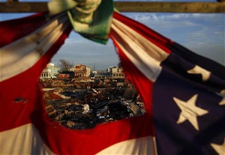 Homes destroyed by a fire during Hurricane Sandy are seen in the Breezy Point neighborhood of Queens, New York November 16, 2012. REUTERS/Er Homes destroyed by a fire during Hurricane Sandy are seen in the Breezy Point neighborhood of Queens, New York November 16, 2012. REUTERS/Er