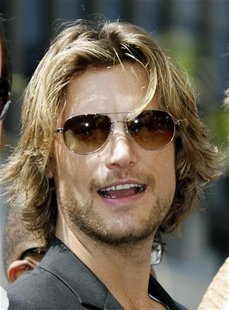 Gabriel Aubry attends ceremonies unveiling Halle Berry's star on the Hollywood Walk of Fame in Hollywood, California April 3, 2007. REUTERS/ Gabriel Aubry attends ceremonies unveiling Halle Berry's star on the Hollywood Walk of Fame in Hollywood, California April 3, 2007. REUTERS/