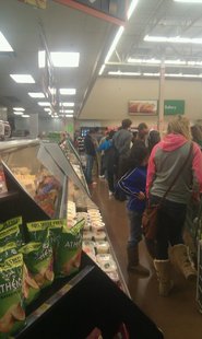 Shoppers wait in line for $25 X-Box games at Sheboygan's south-side Wal-Mart Thursday night. Shoppers wait in line for $25 X-Box games at Sheboygan's south-side Wal-Mart Thursday night.