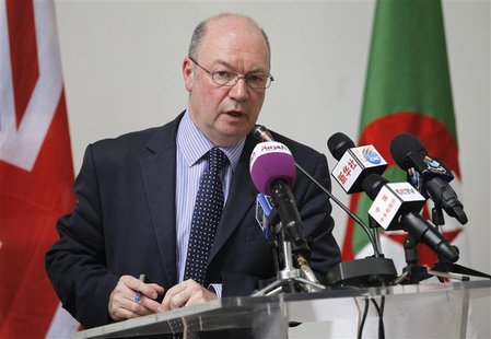 Alistair Burt, British Minister for the Middle East and South Asia, speaks during a news conference in Algiers June 24, 2012. REUTERS/Louafi Alistair Burt, British Minister for the Middle East and South Asia, speaks during a news conference in Algiers June 24, 2012. REUTERS/Louafi