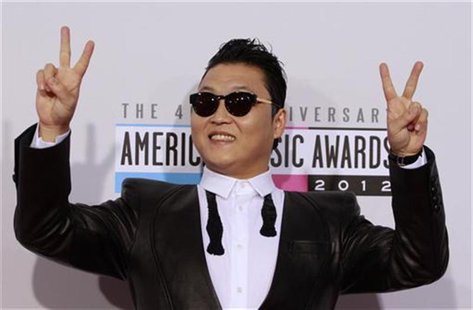 South Korean rapper Psy arrives at the 40th American Music Awards in Los Angeles, California, November 18, 2012. REUTERS/Jonathan Alcorn South Korean rapper Psy arrives at the 40th American Music Awards in Los Angeles, California, November 18, 2012. REUTERS/Jonathan Alcorn