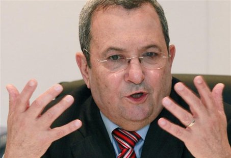 Israel's Defence Minister Ehud Barak addresses during a news conference at the 48th Paris Air Show at the Le Bourget airport near Paris, Jun Israel's Defence Minister Ehud Barak addresses during a news conference at the 48th Paris Air Show at the Le Bourget airport near Paris, Jun