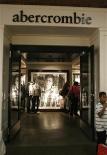 A boy stands at the entrance of an Abercrombie & Fitch store at the Glendale Galleria mall in this November 28, 2008 file photo. REUTERS/Fre A boy stands at the entrance of an Abercrombie & Fitch store at the Glendale Galleria mall in this November 28, 2008 file photo. REUTERS/Fre