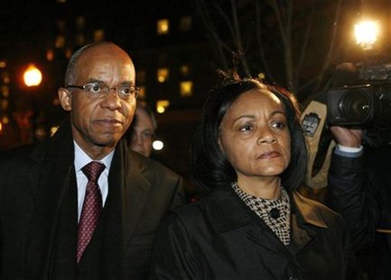 U.S. former Rep. William Jefferson (D-La) walks with his wife, Dr. Andrea Green Jefferson after his sentencing at the U.S. District Court fo U.S. former Rep. William Jefferson (D-La) walks with his wife, Dr. Andrea Green Jefferson after his sentencing at the U.S. District Court fo