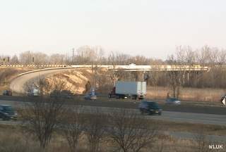 Vehicles travel around the Highway 41-441 interchange in the town of Menasha, Nov. 26, 2012. (courtesy of FOX 11). Vehicles travel around the Highway 41-441 interchange in the town of Menasha, Nov. 26, 2012. (courtesy of FOX 11).