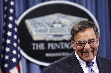 U.S. Defense Secretary Leon Panetta attends a joint news conference with Japan's Defense Minister Satoshi Morimoto (not pictured) after thei U.S. Defense Secretary Leon Panetta attends a joint news conference with Japan's Defense Minister Satoshi Morimoto (not pictured) after thei