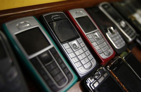 Nokia mobile phones are pictured inside a mobile phone repair service store in the western Austrian city of Innsbruck October 16, 2012. REUT Nokia mobile phones are pictured inside a mobile phone repair service store in the western Austrian city of Innsbruck October 16, 2012. REUT
