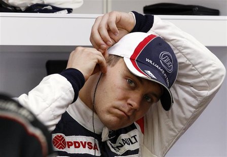 Williams Formula One test driver Valtteri Bottas (L) of Finland prepares for an official F1 test session at the Mugello race track in centra Williams Formula One test driver Valtteri Bottas (L) of Finland prepares for an official F1 test session at the Mugello race track in centra