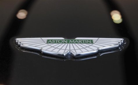 The logo of Aston Martin is seen on a car inside the company's showroom in Mumbai January 2, 2012.REUTERS/Danish Siddiqui The logo of Aston Martin is seen on a car inside the company's showroom in Mumbai January 2, 2012.REUTERS/Danish Siddiqui