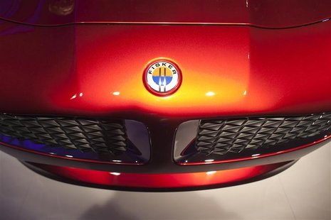 The Fisker automotive electric Atlantic sedan logo is seen during its unveiling ahead of the 2012 International Auto Show in New York April The Fisker automotive electric Atlantic sedan logo is seen during its unveiling ahead of the 2012 International Auto Show in New York April
