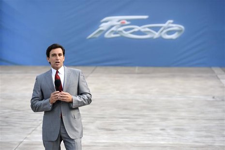 Mark Fields, President of the Americas at Ford Motor Company, speaks during a news conference at the 2012 Los Angeles Auto Show in Los Angel Mark Fields, President of the Americas at Ford Motor Company, speaks during a news conference at the 2012 Los Angeles Auto Show in Los Angel