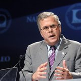 Former Florida Governor Jeb Bush addresses the National Association of Latino Elected and Appointed Officials Annual Conference in Lake Buen
