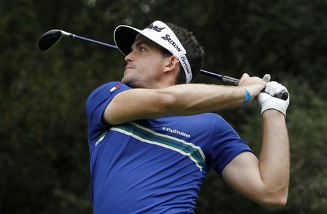Keegan Bradley of the U.S. tees off on the 18th hole during the first round of the World Challenge golf tournament in Thousand Oaks, Califor Keegan Bradley of the U.S. tees off on the 18th hole during the first round of the World Challenge golf tournament in Thousand Oaks, Califor