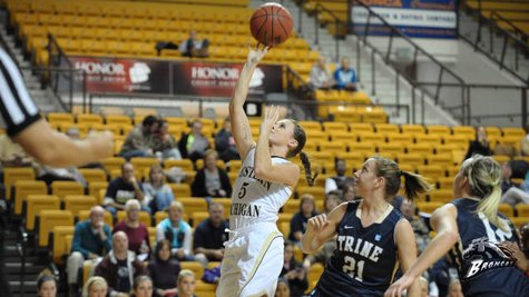 Western Michigan's women's baskeball squad fell to Detroit Mercy, 97-57, at Calihan Hall in Detroit, Michigan, on Wednesday, November 28, 2012 (photo courtesy of Western Michigan University) Western Michigan's women's baskeball squad fell to Detroit Mercy, 97-57, at Calihan Hall in Detroit, Michigan, on Wednesday, November 28, 2012 (photo courtesy of Western Michigan University)