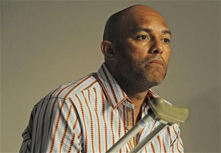 New York Yankees relief pitcher Mariano Rivera speaks to the media at a news conference before their MLB American League baseball game with New York Yankees relief pitcher Mariano Rivera speaks to the media at a news conference before their MLB American League baseball game with