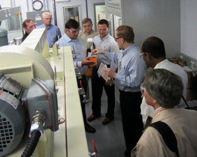 A recent photo taken at Argonne's facilities from when over 20 Holland-area business and university leaders were hosted for a day long tour. (photo courtesy Lakeshore Advantage) A recent photo taken at Argonne's facilities from when over 20 Holland-area business and university leaders were hosted for a day long tour. (photo courtesy Lakeshore Advantage)