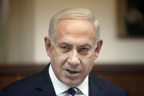 Israel's Prime Minister Benjamin Netanyahu attends the weekly cabinet meeting in Jerusalem December 2, 2012. REUTERS/Lior Mizrahi/Pool Israel's Prime Minister Benjamin Netanyahu attends the weekly cabinet meeting in Jerusalem December 2, 2012. REUTERS/Lior Mizrahi/Pool