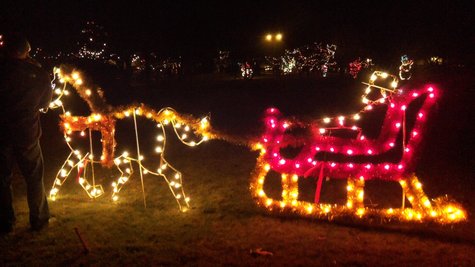 Just one of a number of lighted decorations along Library Lane in Portage. Just one of a number of lighted decorations along Library Lane in Portage.