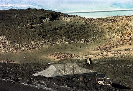 Ernest Shackleton's hut that was used by his British Antarctic (Nimrod) Expedition of 1907-09. AJS/TAN/CLH/ Ernest Shackleton's hut that was used by his British Antarctic (Nimrod) Expedition of 1907-09. AJS/TAN/CLH/