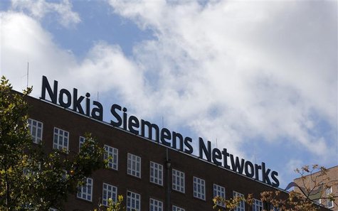 The logo of the telecommunications services company Nokia Siemens Networks is pictured on top their office in Berlin October 9, 2012. REUTER The logo of the telecommunications services company Nokia Siemens Networks is pictured on top their office in Berlin October 9, 2012. REUTER