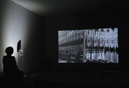 A visitor watches 'THE WOOLWORTHS CHOIR OF 1979', a video installation by Elizabeth Price, at Tate Britain in London October 1, 2012. REUTER A visitor watches 'THE WOOLWORTHS CHOIR OF 1979', a video installation by Elizabeth Price, at Tate Britain in London October 1, 2012. REUTER