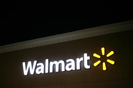 A view shows the Walmart logo at an opened Walmart store on Thanksgiving day in North Bergan, New Jersey November 22, 2012. REUTERS/Eric Tha A view shows the Walmart logo at an opened Walmart store on Thanksgiving day in North Bergan, New Jersey November 22, 2012. REUTERS/Eric Tha