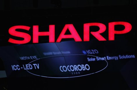A logo of Sharp Corp is pictured at CEATEC JAPAN 2012 electronics show in Chiba, east of Tokyo, October 2, 2012. REUTERS/Yuriko Nakao A logo of Sharp Corp is pictured at CEATEC JAPAN 2012 electronics show in Chiba, east of Tokyo, October 2, 2012. REUTERS/Yuriko Nakao