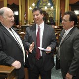 State Representative Ken Kurtz (left) in the Michigan State House Chambers State Representative Ken Kurtz (left) in the Michigan State House Chambers