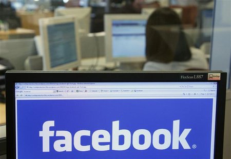 The Facebook logo is displayed on a computer screen in Brussels April 21, 2010. REUTERS/Thierry Roge The Facebook logo is displayed on a computer screen in Brussels April 21, 2010. REUTERS/Thierry Roge