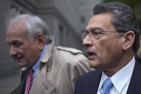 Former Goldman Sachs Group Inc board member Rajat Gupta leaves the U.S. District Court with his lawyer Gary Naftalis after he was sentenced Former Goldman Sachs Group Inc board member Rajat Gupta leaves the U.S. District Court with his lawyer Gary Naftalis after he was sentenced
